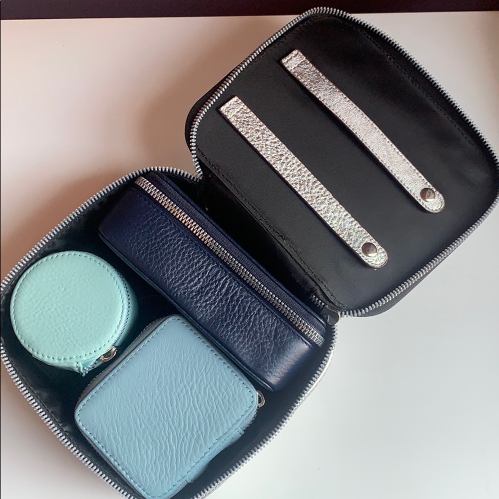 Aimee Kestenberg Valencia 4 pc Leather Travel Set